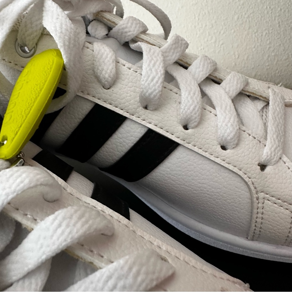 Adidas Neo Cloudfoam Sneakers Men’s 9.5 White Black Casual Comfort Shoes - Picture 12 of 16